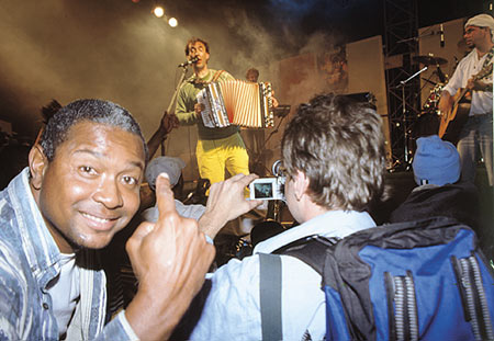 Hubert on stage in Cape Verde